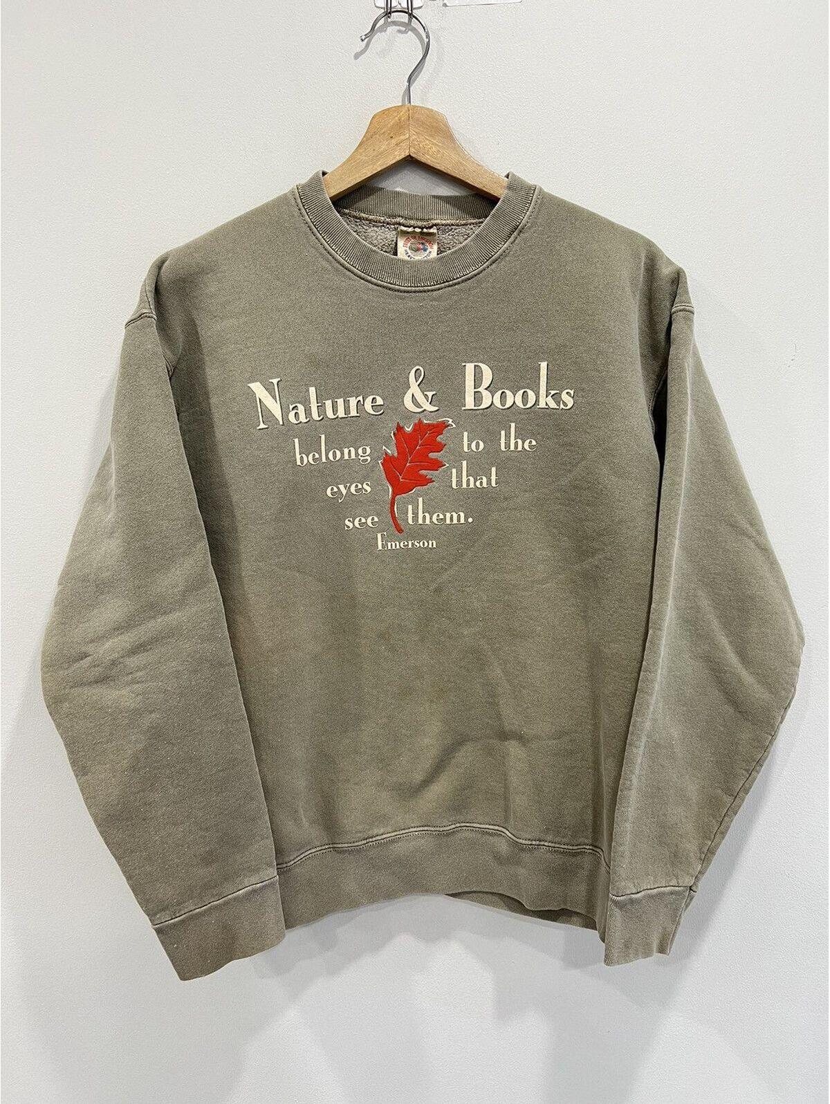 Vintage Nature And Books Emerson Sweater Olive Green Autumn